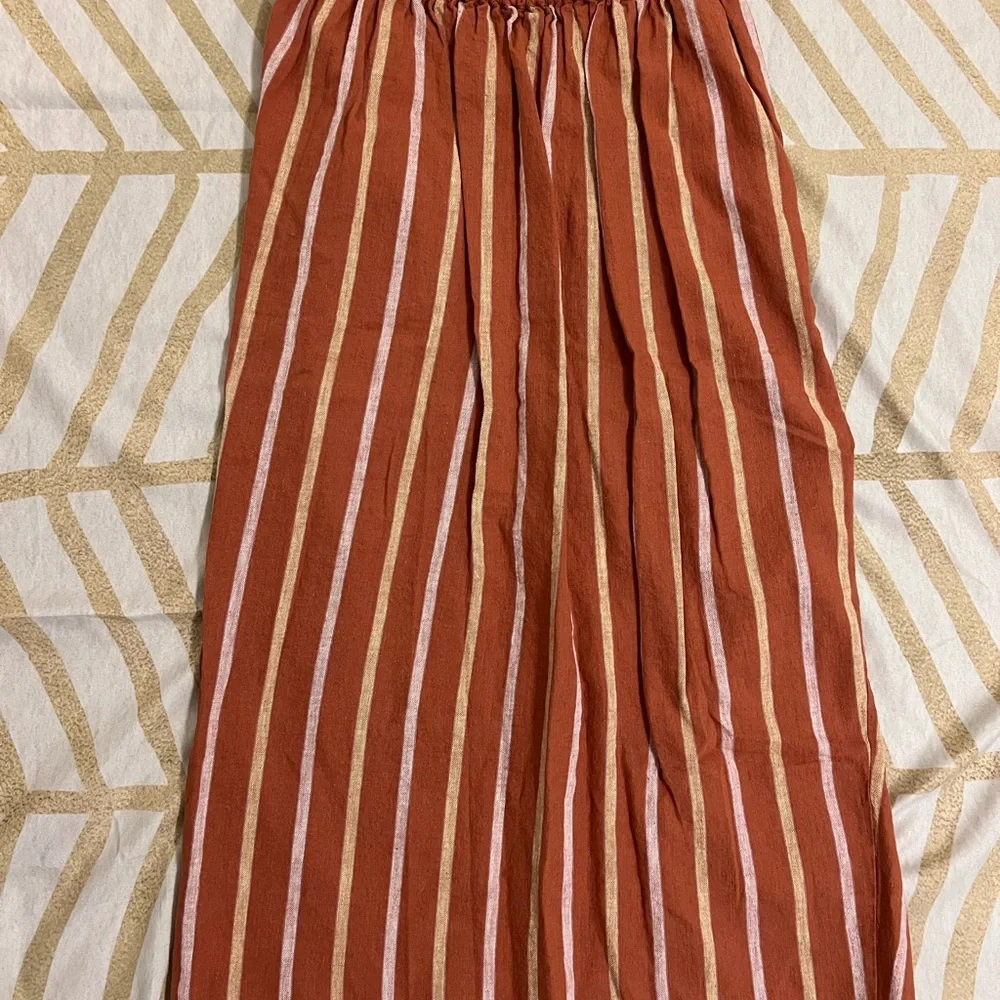 Madewelm Linen Cotton-Overlay Skirt in Stripe - Picture 5 of 6